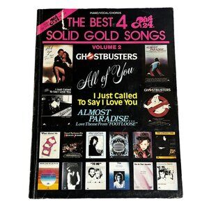 Vintage The Best 4 Solid Gold Songs Volume 2 Ghostbusters Piano Vocal Chords She